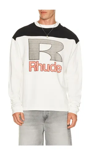 Racing Panel Long Sleeve Shirt in White. - size L (also in M, S, XL/1X) - Rhude - Modalova