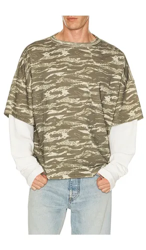 Tiger Camo Double Layer Tee in . Size L. Also in M, S, XL/1X - Rhude - Modalova