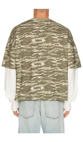 Tiger Camo Double Layer Tee in . Size S. Also in M, L, XL/1X - Rhude - Modalova