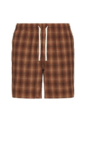 Shadow Check Jam Shorts in Brown. - size 32 (also in 34, 36) - Rhythm - Modalova