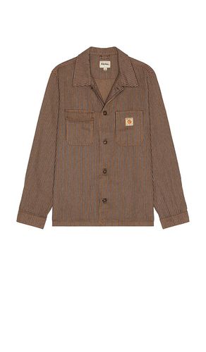 Hickory Stripe Work Shirt in Brown. - size L (also in M, S, XL/1X) - Rhythm - Modalova