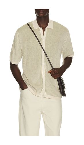 Hi Lo Knit Button Up Shirt in Cream,Olive. - size L (also in S, XL/1X) - Rhythm - Modalova