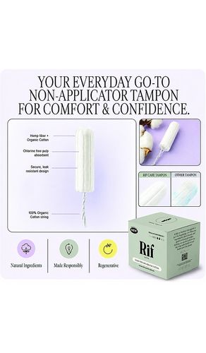 Tampones regular absorbency non applicator tampons 2 pack en color belleza: na talla all - Rif Care - Modalova