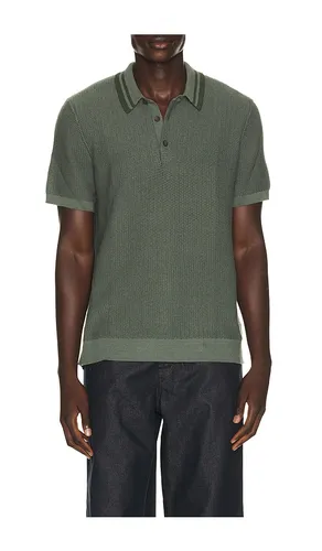 Fine Knit Sweater Polo in Green. - size M (also in S, XL/1X) - Rhone - Modalova