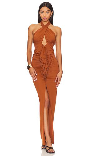 Vestido monique en color burnt orange talla L en - Burnt Orange. Talla L (también en S) - Ronny Kobo - Modalova