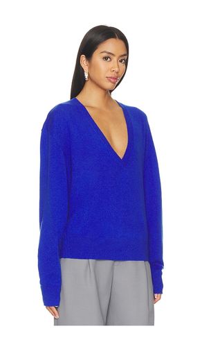 Jayden V Neck Sweater in Blue. - size L (also in M, S, XS) - Ronny Kobo - Modalova