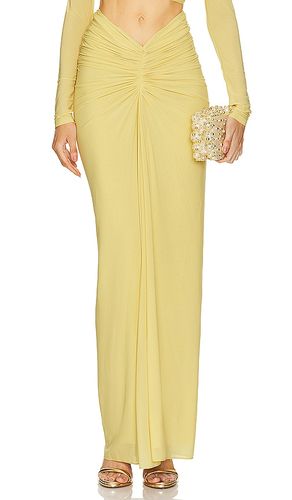 Falda maxi chase en color amarillo talla L en - Yellow. Talla L (también en XL, XS) - Ronny Kobo - Modalova