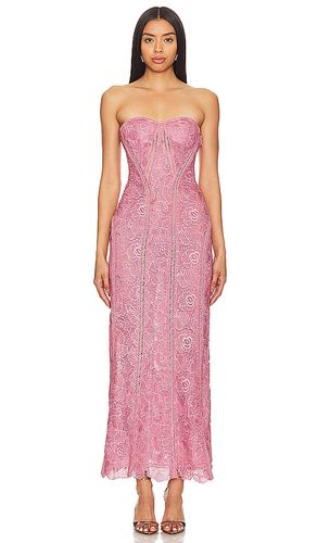 X Revolve Paris Lace Midi Dress in Mauve. - size M (also in L, S, XS) - ROCOCO SAND - Modalova