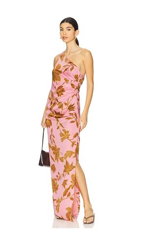 One Shoulder Ruched Maxi Dress in Blush. - size L (also in S, XS) - ROCOCO SAND - Modalova