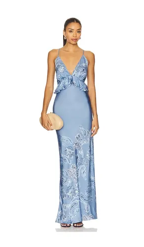 Cross Back Peplum Maxi Dress in Slate. - size L (also in M, XXS) - ROCOCO SAND - Modalova