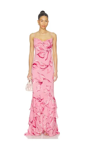 Cowl Maxi Dress With Sash in Blush. - size M (also in S, XS) - ROCOCO SAND - Modalova