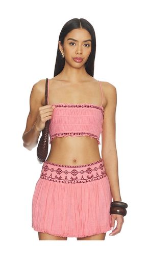 Smocking Bandeau Top in . Size L. Also in M, XL, XXL - ROCOCO SAND - Modalova