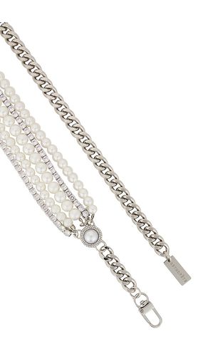 Chloe Pearl Chain Belt in - retrofete - Modalova
