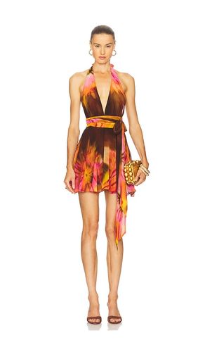 Briola Chiffon Dress in Brown,Coral. - size L (also in XL) - retrofete - Modalova