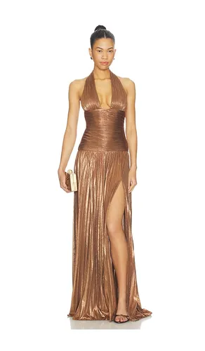 Orlina Dress in Metallic Bronze. - size M (also in S, XS) - retrofete - Modalova