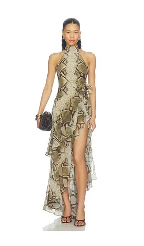 Nevae Chiffon Dress in Brown. - size L (also in M, S, XL) - retrofete - Modalova