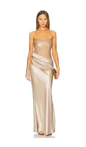 Alexandra Dress in Metallic Gold. - size M (also in XS, L) - retrofete - Modalova