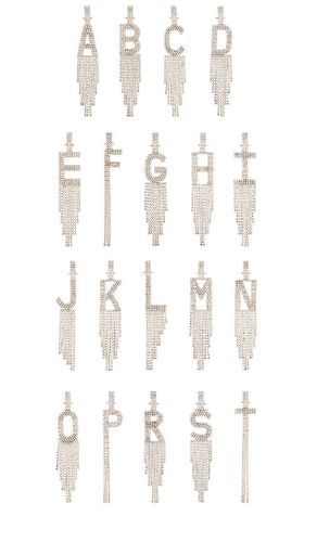 Alphabet Earring in Metallic . - size D (also in E, F, G, H, I, L, N, O, R, T) - retrofete - Modalova