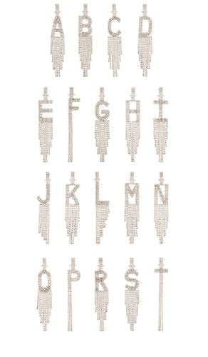 Alphabet Earring in Metallic . - size D (also in E, F, H, I, N, O, R, T) - retrofete - Modalova