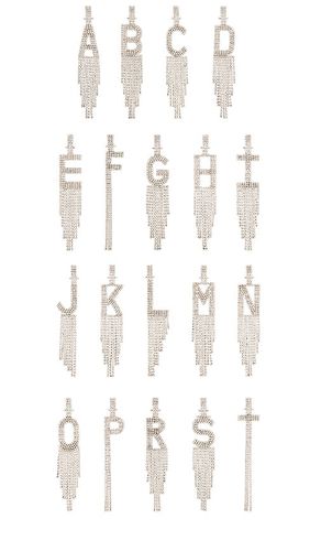 Alphabet Earring in Metallic . - size D (also in I, N, O, T) - retrofete - Modalova
