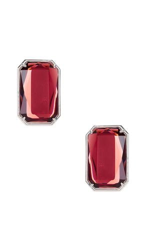 Kelsey Gemstone Earring in Red - retrofete - Modalova