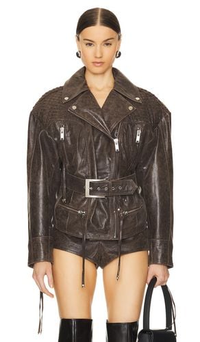 Salome Leather Jacket in Brown. - size L (also in M, S, XL, XXS) - retrofete - Modalova