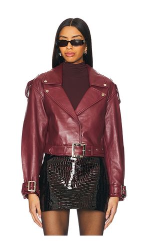 Einsley Leather Jacket in Burgundy. - size L (also in M) - retrofete - Modalova