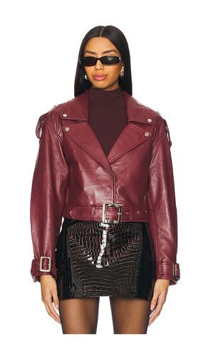 Einsley Leather Jacket in Burgundy. - size L (also in M, S, XL, XS) - retrofete - Modalova