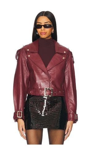 Einsley Leather Jacket in Burgundy. - size L (also in M, XS) - retrofete - Modalova