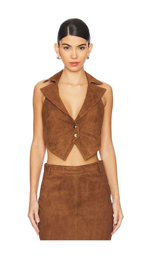 Josephine Suede Vest in Brown. - size L (also in M, S, XL) - retrofete - Modalova