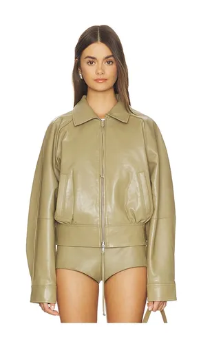 Mariel Leather Jacket in Tan. - size XL (also in XS) - retrofete - Modalova
