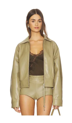 Mariel Leather Jacket in Tan. - size XL (also in XS) - retrofete - Modalova