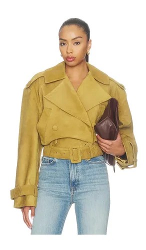 Rubee Suede Coat in . Size L. Also in M, XS - retrofete - Modalova