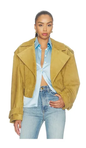 Rubee Suede Coat in . Size L. Also in M, XS - retrofete - Modalova