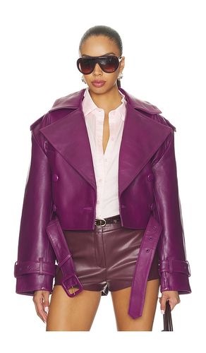 Malene Leather Jacket in Purple. - size XS (also in S, M, L, XL) - retrofete - Modalova