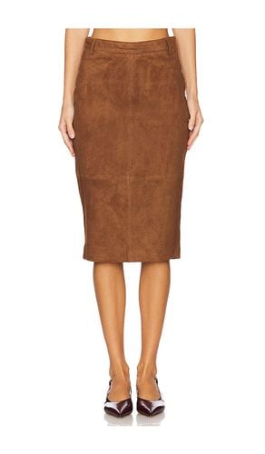 Marcella Suede Skirt in Brown. - size L (also in M, XL) - retrofete - Modalova