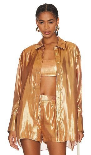 Camisa en color oro metálico talla M en - Metallic Gold. Talla M (también en S) - retrofete - Modalova