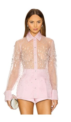 Aubriella Embellished Shirt in . Size L. Also in M, S, XS - retrofete - Modalova