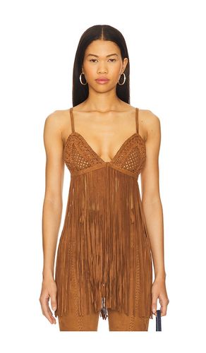 Jacinta Suede Fringe Bra in . - size M (also in S, XXL) - retrofete - Modalova