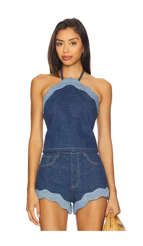 Rhonda Denim Top in . Size M. Also in S, XL, XS, XXS - retrofete - Modalova