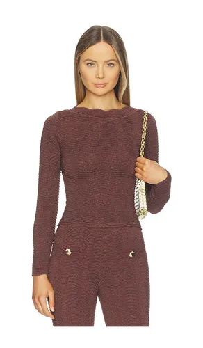 Galina Knit Top in Chocolate. - size L (also in M, XL, XS) - retrofete - Modalova
