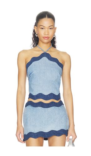 Iselda Denim Top in . Size L. Also in M, S, XL - retrofete - Modalova