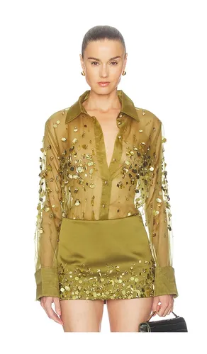 Quilly Embroidered Blouse in Olive. - size M (also in S, XL, XS) - retrofete - Modalova