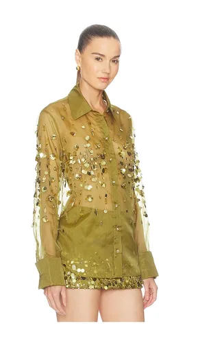 Quilly Embroidered Blouse in Olive. - size M (also in S, XL, XS) - retrofete - Modalova