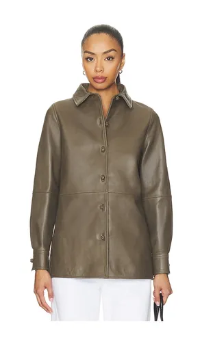 Leather Pankou Closure Overshirt in . Size 32. Also in 34, 36, 38, 40 - Rohe - Modalova