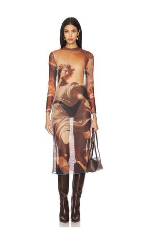 Renaissance Printed Jersey Dress in Brown. - size M (also in S, XS) - ROKH - Modalova