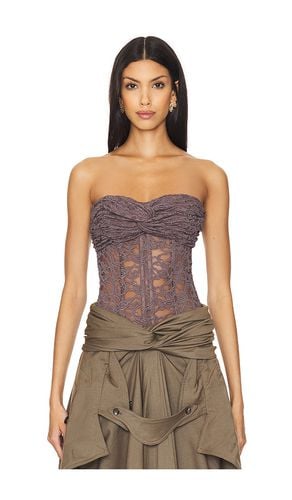 Twisted Knot Laced Corset in Brown. - size 34/2 (also in 36/4, 38/6, 40/8) - ROKH - Modalova