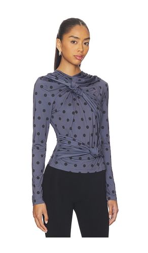 Knotted jersey top in color charcoal size S (also in XS) - ROKH - Modalova