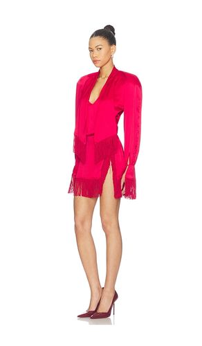 Satin Fringe Mini Dress in . Size 36. Also in 38, 40 - Rowen Rose - Modalova