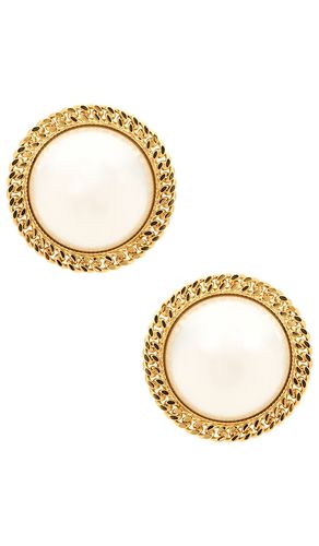 Oversized Pearl Earrings in Metallic - Rowen Rose - Modalova